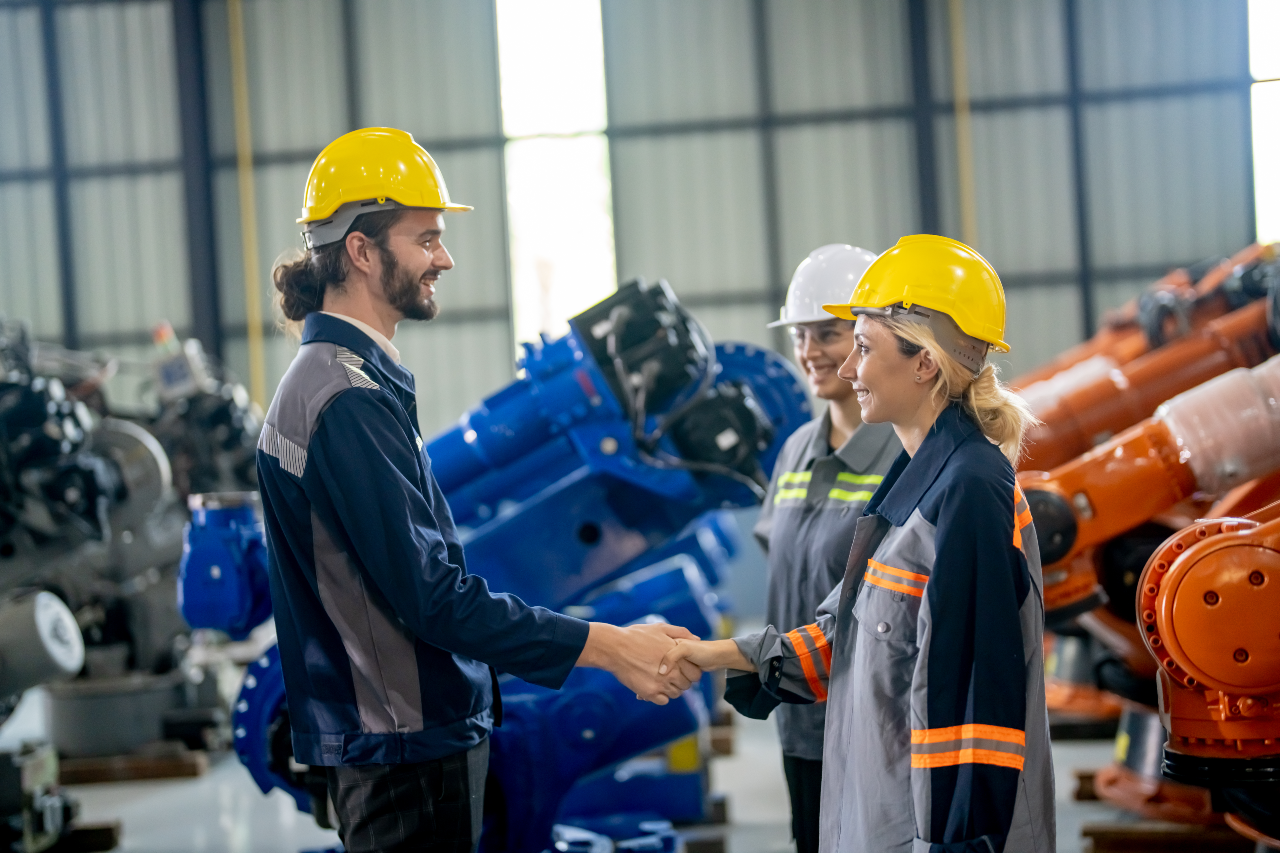 Vorstellung von Arbeitern in der Industrie